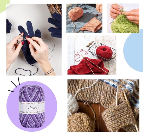 Coopay Haakgaren Coopay Gradiëntgaren - 4 Bollen Van 100g, Rood-blauw Kleurverloop, Zacht Haak- En Breigaren Haakprojecten Garen