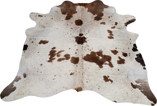 Koeienhuid vloerkleed Bruin wit | dikke kwaliteit koeienkleed | Ecologisch gelooide koeienvellen | Uniek gefotografeerde koeienhuiden