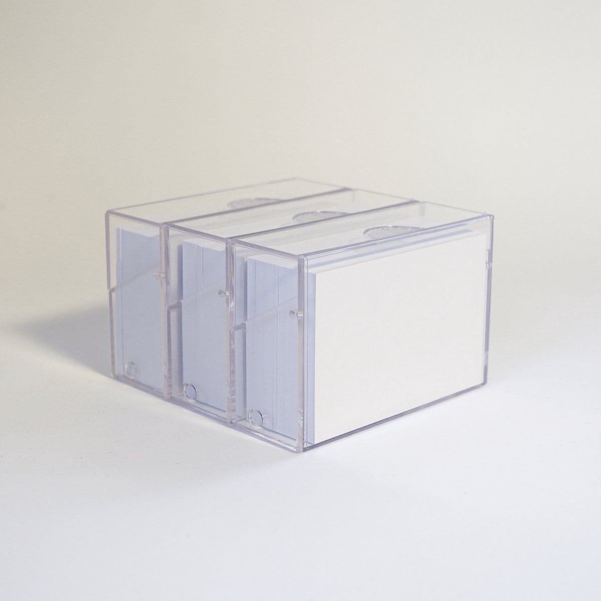 Flashcards Blanco - cartes blanches dans boîte basculante - 8,5x5