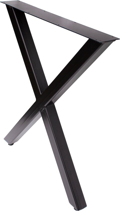 Pochon - Tafelpoot Herakles - Zwart - 6x60x72 - Meubelpoot - Staal - Tafelpoten Zwart - Meubelpoten Zwart
