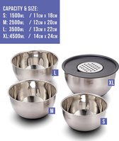 stainless steel salad bowls with airtight lid- 4 pics
