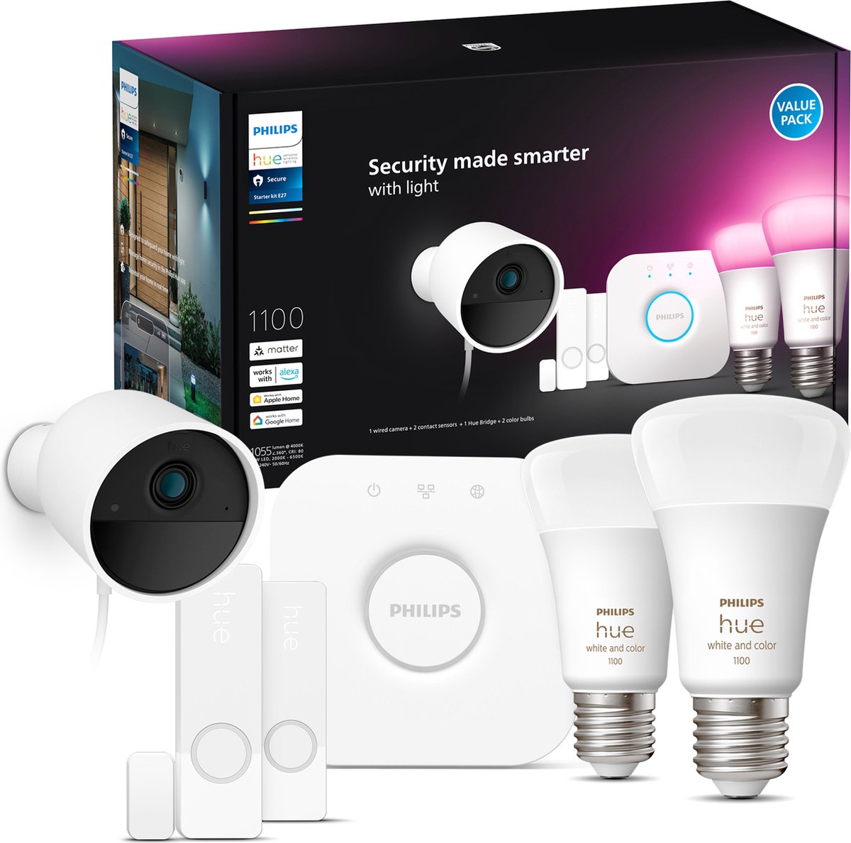 Philips Hue Secure Starterkit Beveiligingscamera E27 - Philips - €219,00