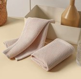 2 Stuks 34x34Cm wellness- Katoen Honingraat Handdoek - Gastendoekjes-Ultra Zachte Absorberende Handdoek - Huishoudelijke Keuken- Toilet- Sanitair