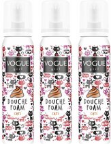 Vogue Girl Douche Foam Cats 100 ml - Voordeelverpakking 3 stuks