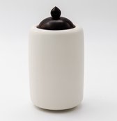 Buton urn - wit/bruin- 650ML - hoogwaardig keramiek - moderne urn - crematie urn - as urn - huisdieren urn - urn hond - urn kat - menselijk as - familie urn - urn voor as volwassen - urne - urne hond - urnen - urne volwassenen - urne kat