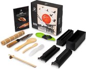Sushi Maker Set - XXL accessoirepakket - incl. beginnershandleiding met instructies en recepten - snelle en eenvoudige bereiding