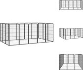 vidaXL Hondenkennel - Stalen Buiten Speelparadijs - 250x150x100 cm - DIY Montage - Kennel