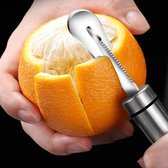 Éplucheur de fruits en acier inoxydable - Éplucheurs d'orange - Éplucheur d'agrumes pamplemousse mandarine citron orange - Ouvre-doigt - Aide à l'épluchage - Peller - Éplucheur