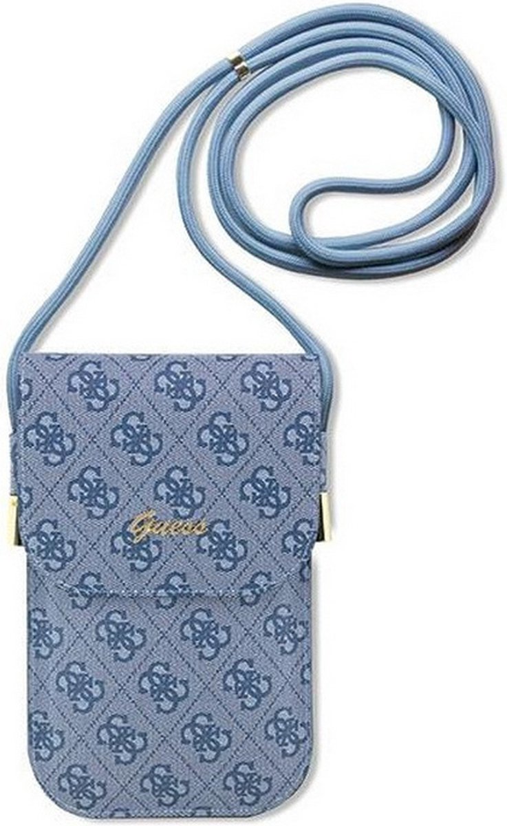 Guess 4G Vintage Script Logo Tas (Scherm tot 7 Inch) - Blauw