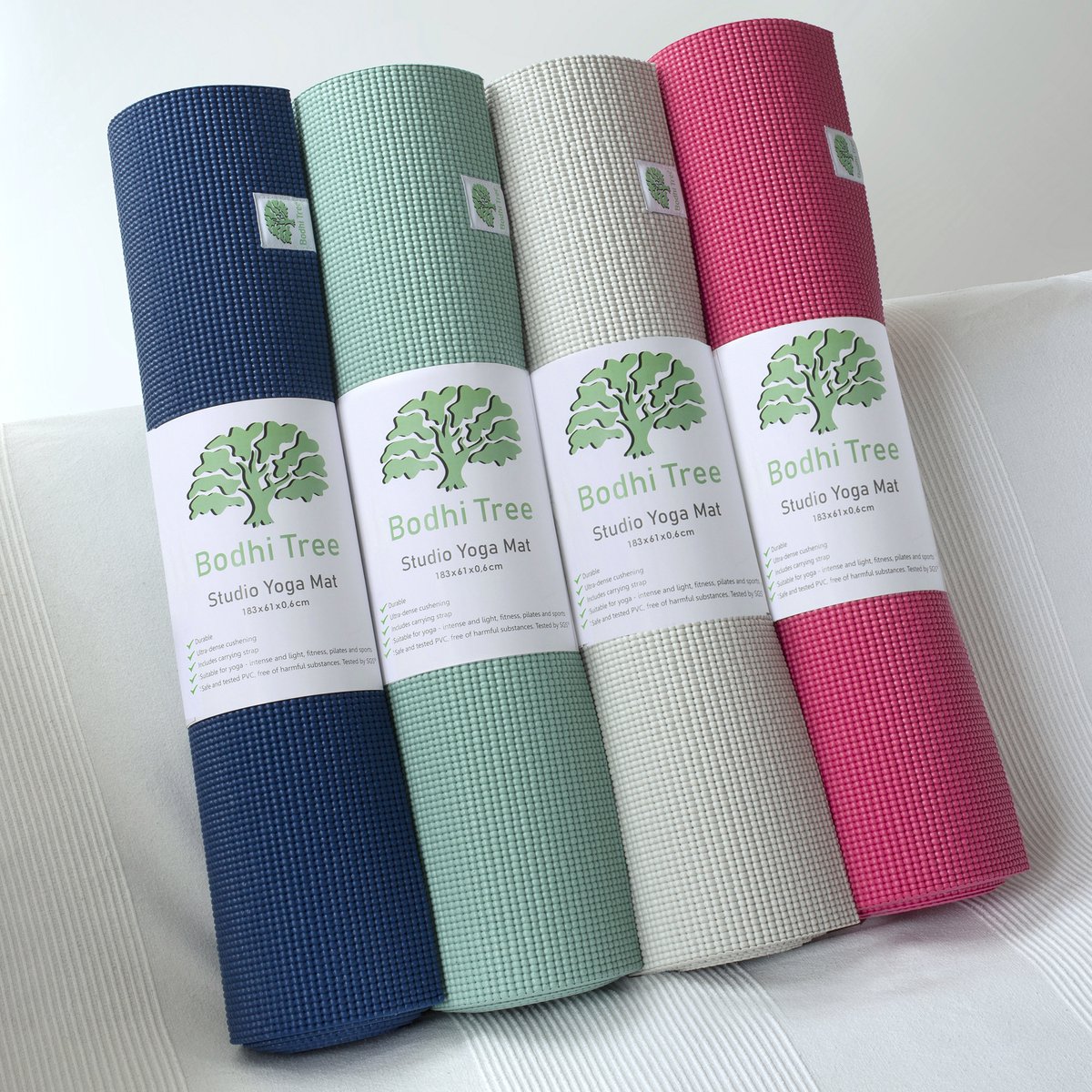 Bodhi Tree Yogamat 6 mm (183 × 61 cm) - Extra dik & antislip - Inclusief draagriem - Zand thumbnail 5