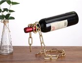 Wijnhouder - Ketting - Wijn - Wijnkast - Houder - Wijnsteun - Steun - Premium decoratie - Wijnrek - Goud
