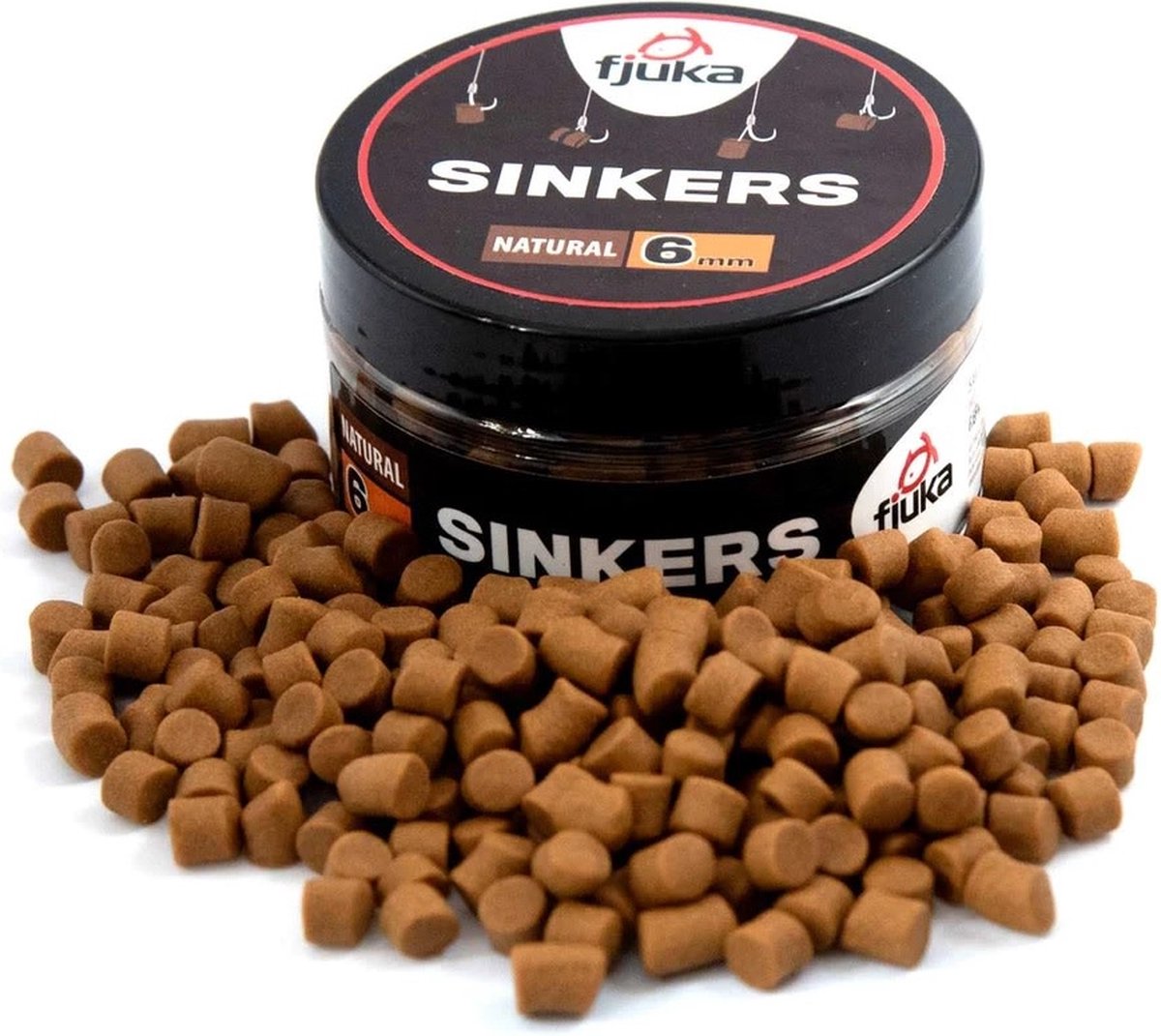 Fjuka Sinkers Natural - Maat : 6mm