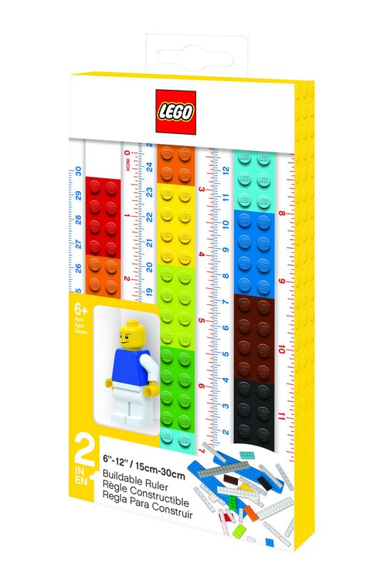 Lego 2-in-1 aanpasbare liniaal met minifiguur - 5007195