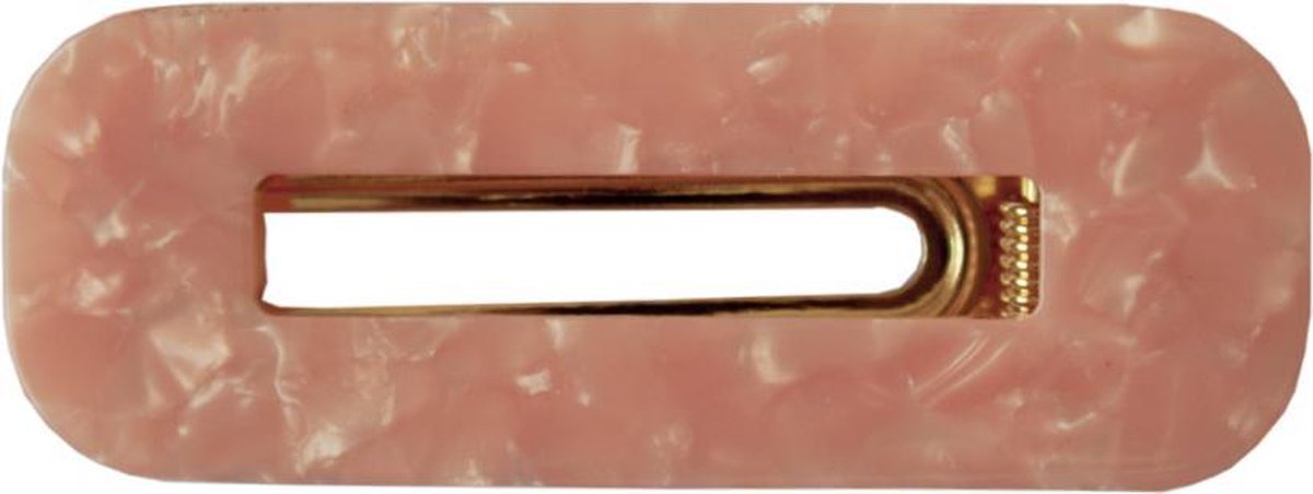 Jumalu haarspeld rechthoekig - marble pink - 1 stuk - haaraccessoire