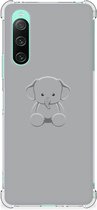 Telefoonhoesje Geschikt voor Sony Xperia 10 V TPU Case met transparante rand Baby Olifant