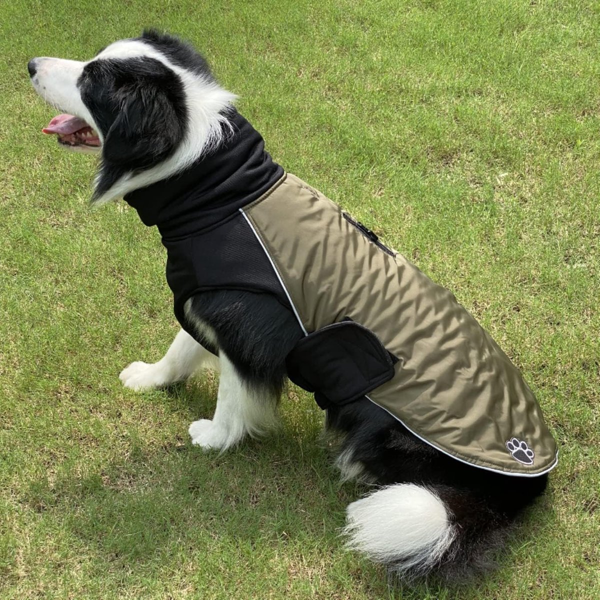 Etechydra Hondenjas Warme jassen, met afneembare capuchon, waterdichte hondenjas hondenjas winter fleece, warm jack, reflecterend hondenjas voor kleine middelgrote honden, Witte camouflage, L