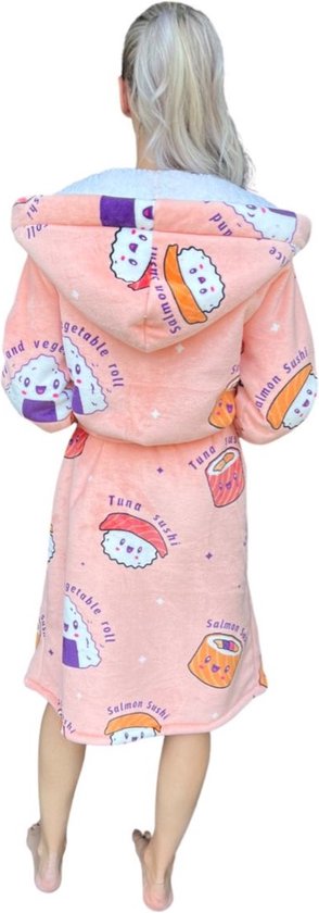 Peignoir femme chats - peignoir polaire avec capuche - ultra doux et chaud - cadeau - peignoir chat pour femme - taille S/M