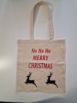 Ho ho ho - Bedrukte tas - Katoenen tas - Shopper - Bedrukte tassen - Shopping bag - Kado - Kerst