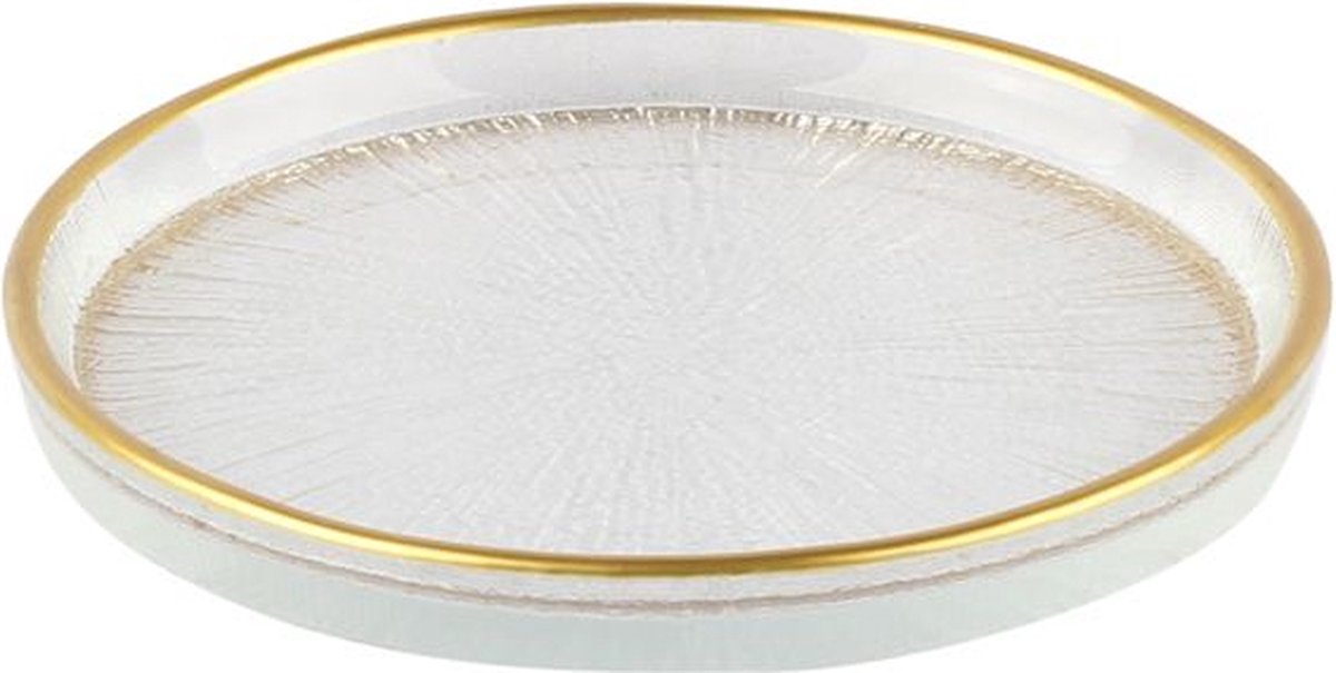 BRICARD REXY BORDEN SET | 12 CM TRANSPARANT-GOUD 6-DELIG