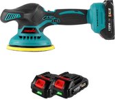 Onevan - Polijstmachine Accu - Polijstmachine Auto - Polijstmachine - Polijstset - 6 verstelbare snelheden - 4 polijstschijven - 2 accu's - 18V & 10000mAh - Grotere accu set