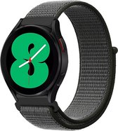 By Qubix Sport Loop nylon bandje - Donkergroen met grijze band - Xiaomi Mi Watch - Xiaomi Watch S1 - S1 Pro - S1 Active - Watch S2