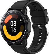 By Qubix Siliconen sportband - Zwart - Xiaomi Mi Watch - Xiaomi Watch S1 - S1 Pro - S1 Active - Watch S2
