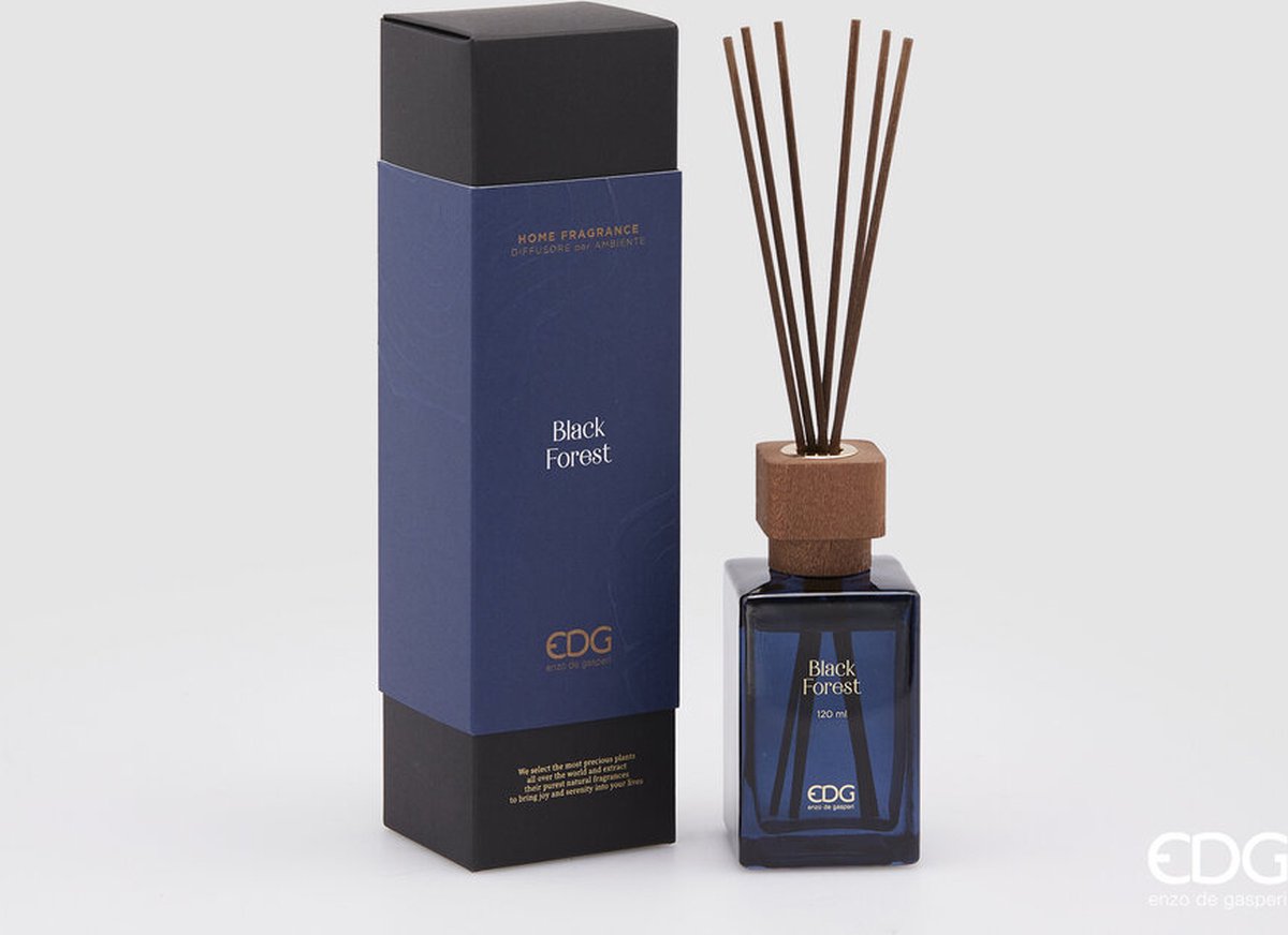 EDG - Enzo De Gasperi Zwarte woud Geurstokjes - diffuser 120ml Black Forest