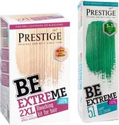 Prestige BeExtreme Semi-Permanente Groene Haarkleuring - Bleach kit & Mint Ice-Cream Voordeelset
