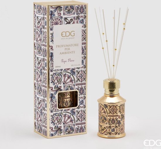 EDG - Bâtonnets de parfum exclusifs Sicile bouteille parfumeur 300ml - parfum Pepe Nero