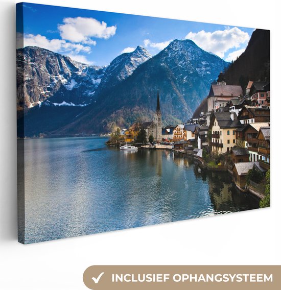 Canvas Schilderij Salzburg oude stad - 120x80 cm - Wanddecoratie