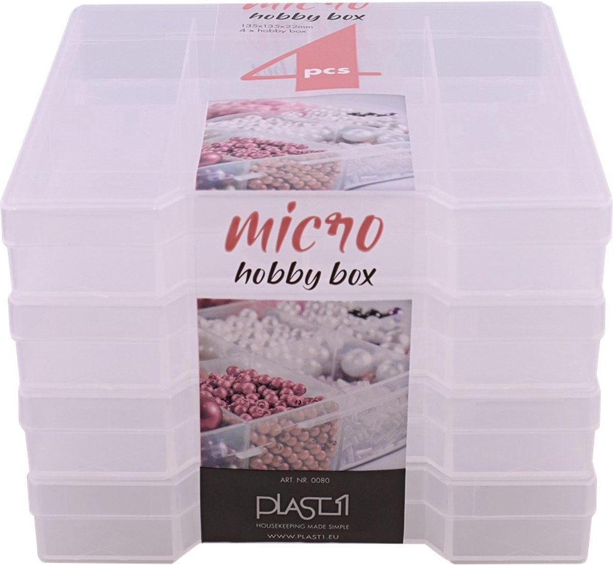 Hobby Organizer - Overzichtelijke 4-Delige Sorteerdoos voor Hobby  Materialen