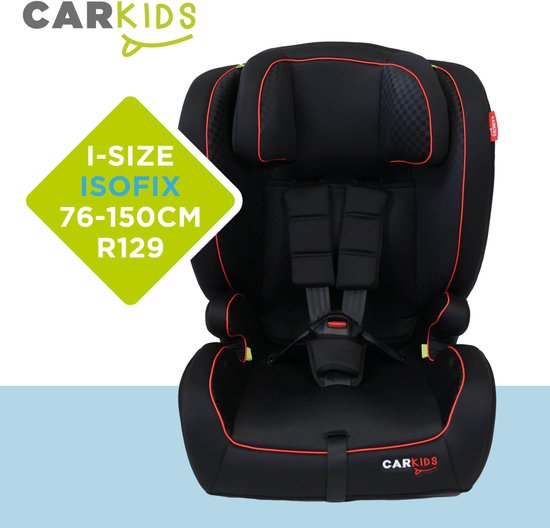 Carkids I-Size Autostoeltje Jessie 76-150cm Isofix Zwart/Rood van CARKIDS. — afbeelding 3