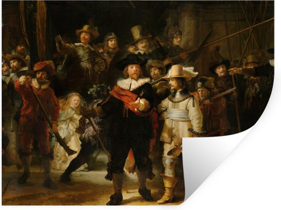 Muurstickers - Sticker Folie - De Nachtwacht - Schilderij van Rembrandt