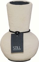 STILL - Petit Vase Bouteille - Vase Boule No Eventail - Beige - 9x14 cm
