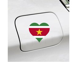 Bumpersticker - 12x11 - Hart Vlag Suriname