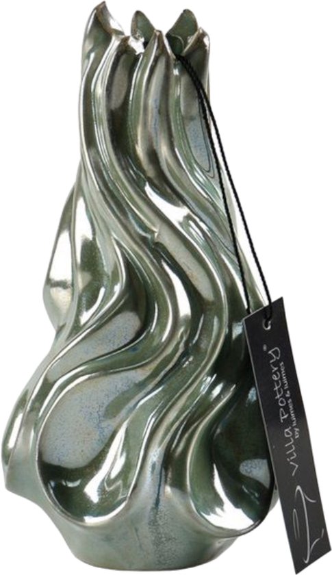 Vase Vert Tortile 10x18