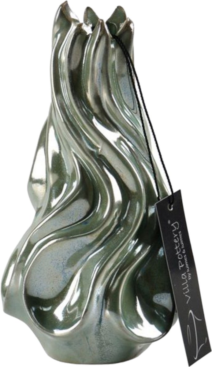 Villa Pottery Vaas 'Tortile Green' Groen