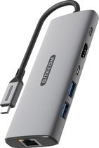 Sitecom - 6 in 1 USB-C Power Delivery GEN2 Multiport Adapter
