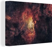 Canvas Schilderij Adelaarsnevel nebula - 120x90 cm - Wanddecoratie