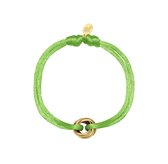 Bracelet Hidzo - Vert - Noeud satin - Doré