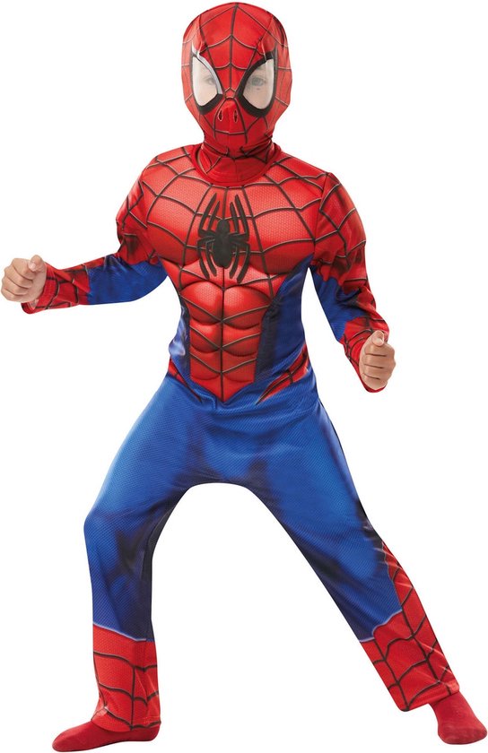 Rubies - Costume Spiderman - Costume Enfant Spiderman Musclé Énorme -  Blauw, Rouge -... | bol