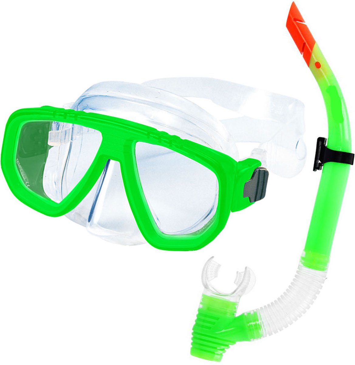 Snorkelset: Snorkelbril + Snorkel - Groen
