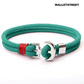 Walletstreet Rope Chain Anker Armband-Turquoise- Armband 21 cm- voor mannen en vrouwen- Kerstcadeau- Ideale geschenk