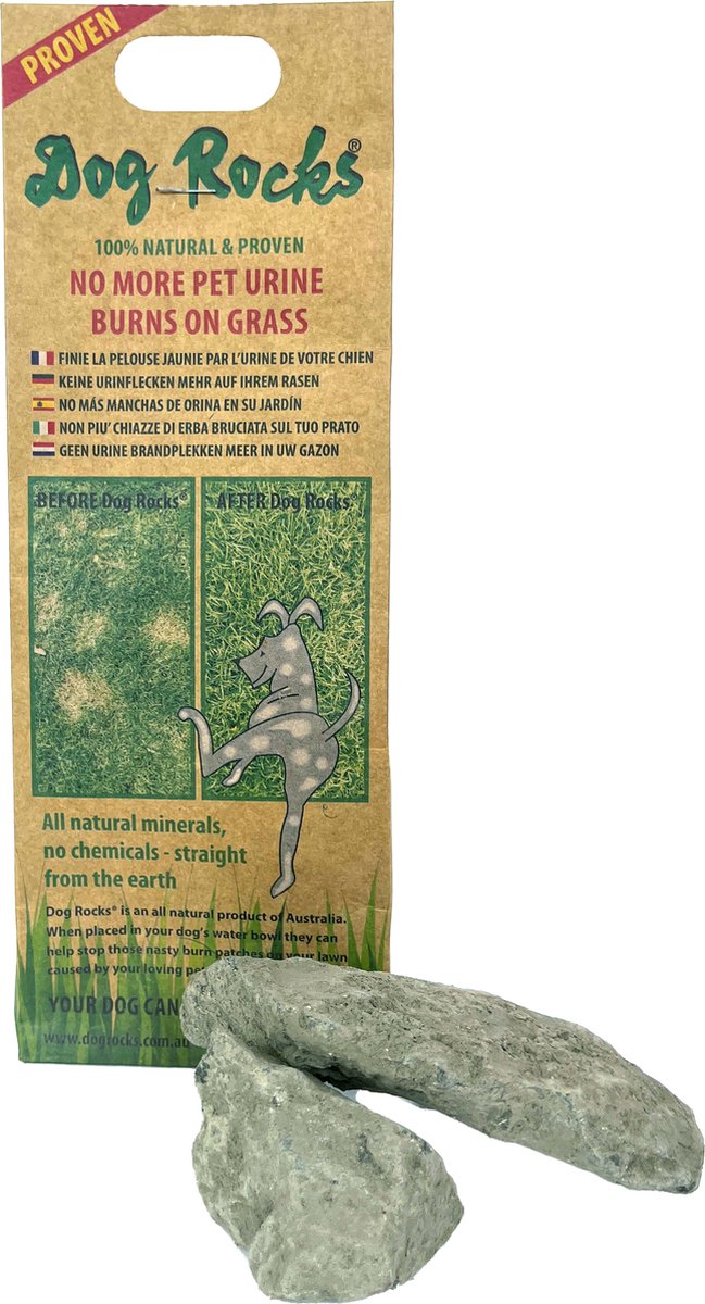200g Dog Rocks® Natuurstenen tegen Urinevlekken in Gras