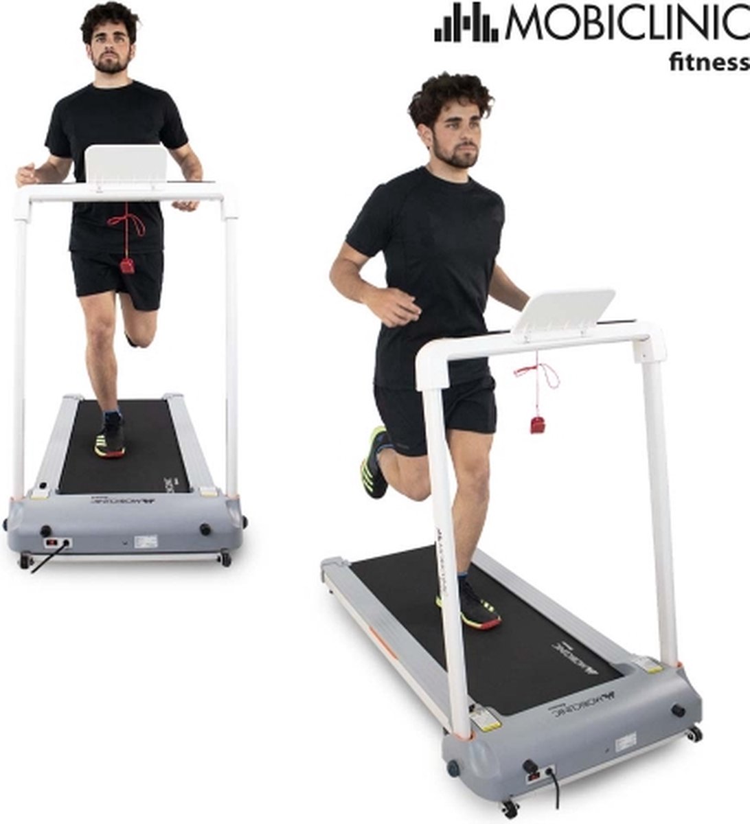 Afbeelding 2 van Mobiclinic Tibet - Inklapbare Loopband - LED display - Tot 14km/u - APP training - Toestelhouder - 1100W - Max. gewicht 100 kg - Bluetooth - 20 snelheden - ZWIFT Video Training App - Noodstop