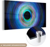 MuchoWow® Glasschilderij - Led verlichting gevormd tot oog - 160x80 cm - Acrylglas Schilderijen - Foto op Glas