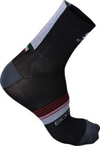 Sportful Bodyfit Pro 9 Sock / Fietssok Zwart Wit Vuurrood - 36/39