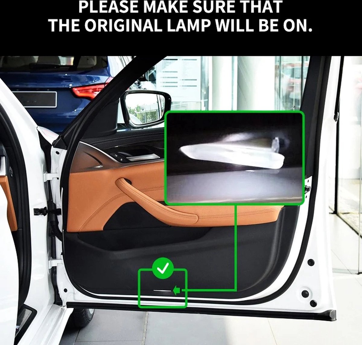 Projecteur de lumière pour porte de voiture, 2 pièces, pour Audi