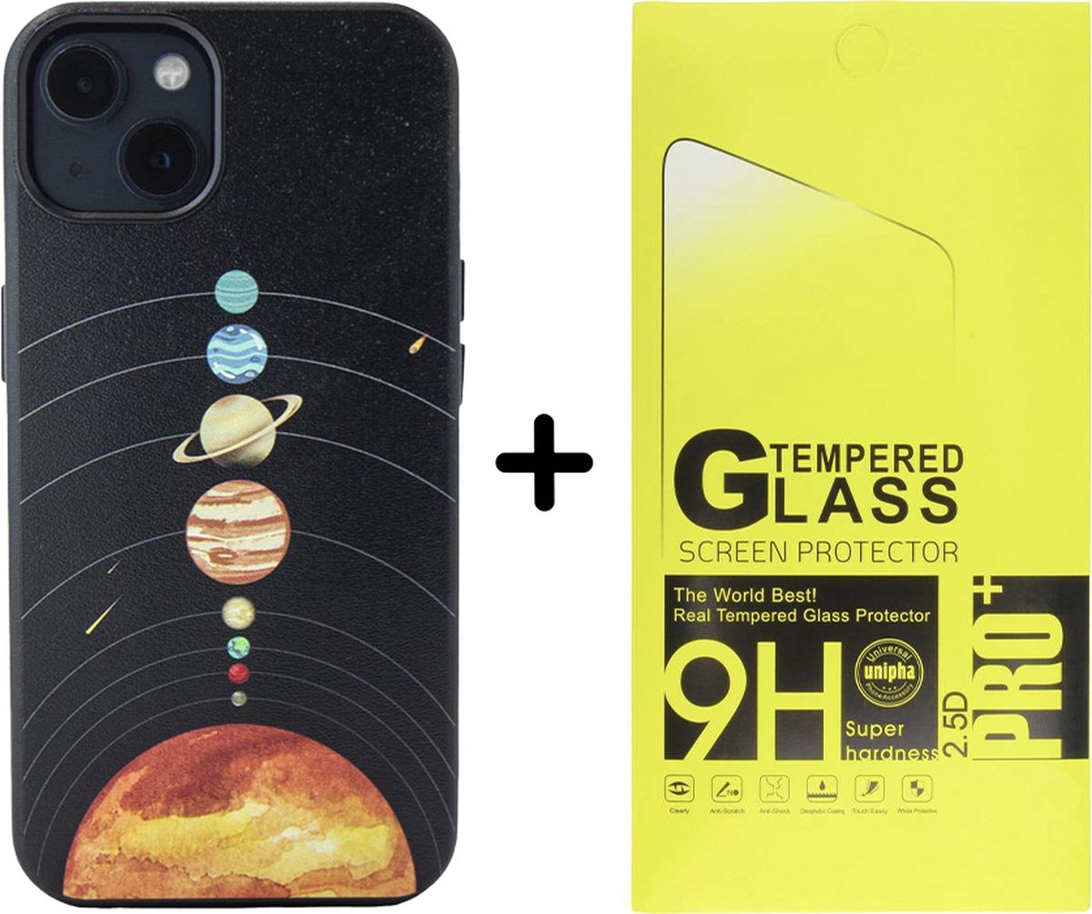 iPhone 13 hoesje - magsafe hoesje / Starcase Solar System - Sterren / iPhone hoesje met Magsafe | Met gratis screen protector t.w.v €9,99!