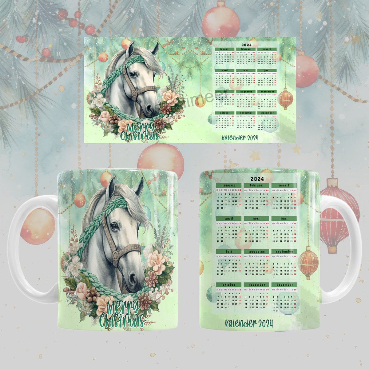 Mok Merry christmas / Vrolijk kerstfeest met de jaarkalender 2024!
